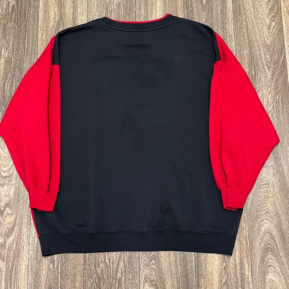 VTG EXP Mont Blanc Sport D'Hiver Sweatshirt Men's XL Red Ski Alps 90s Express - Picture 2 of 9